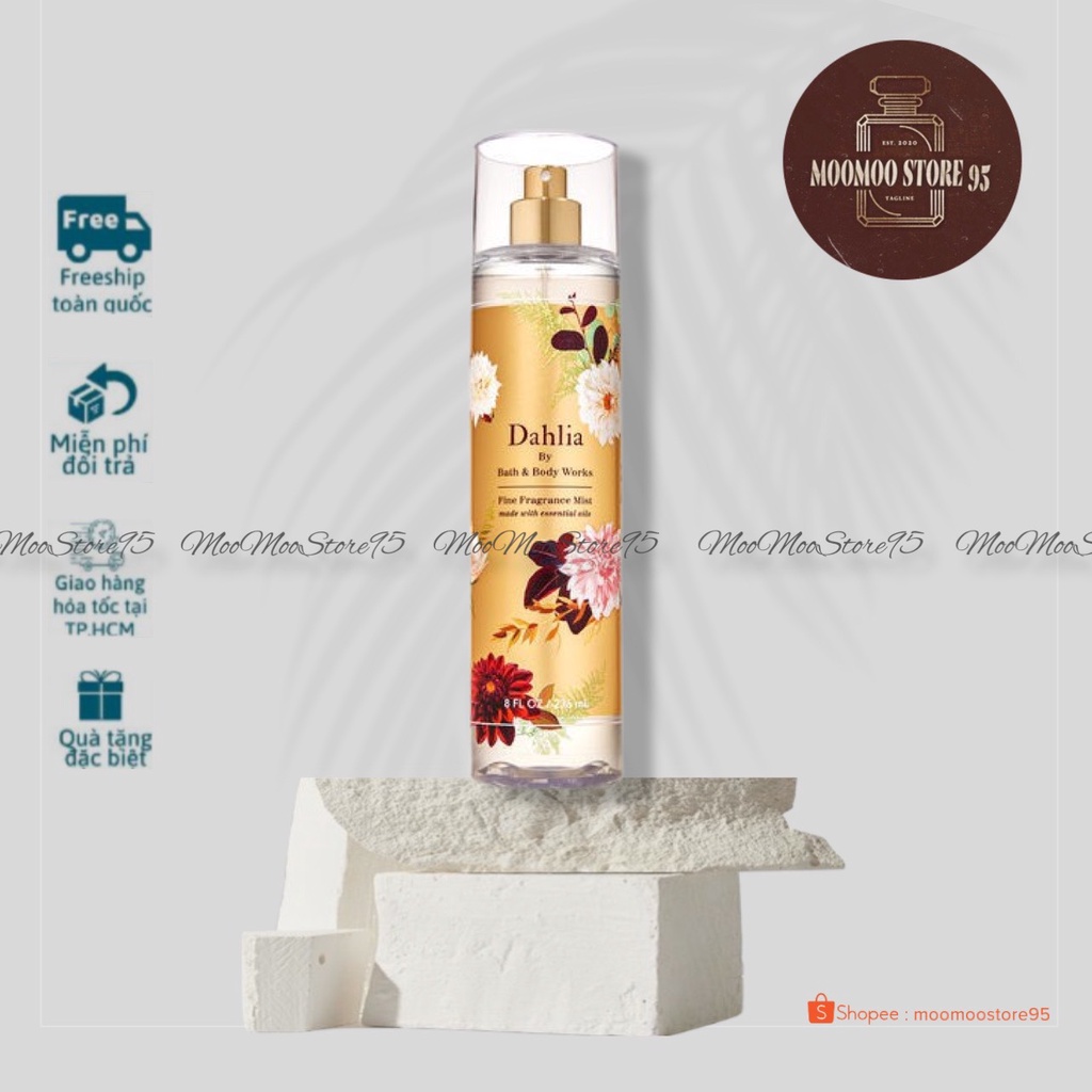 Xịt thơm cơ thể Body mist 𝐁𝐚𝐭𝐡 &amp; 𝐁𝐨𝐝𝐲 𝐖𝐨𝐫𝐤𝐬 - Dahlia