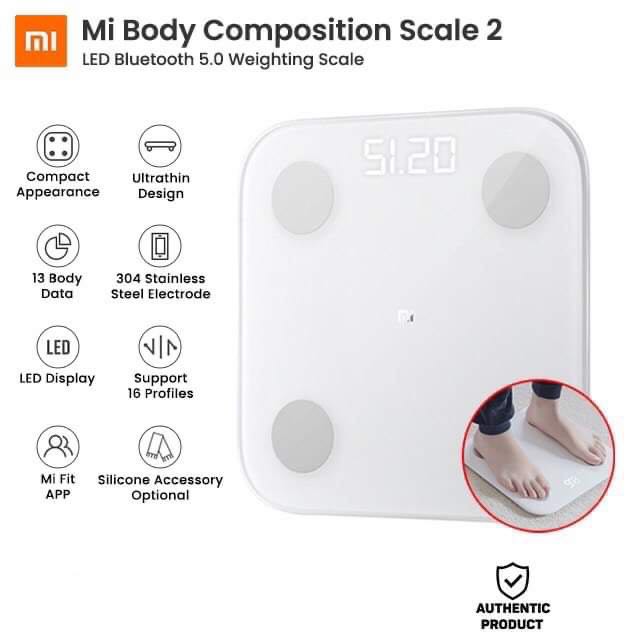 [Bản Quốc Tế] Cân Sức Khỏe Điện Tử Thông Minh XIAOMI Body Fat Scale tester 2 &amp; Scale2 thông minh XIAOMI Mi body fat