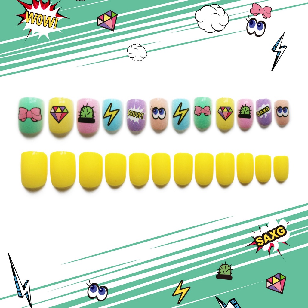 [Hàng mới về] Móng tay giả đáng yêu cho bé