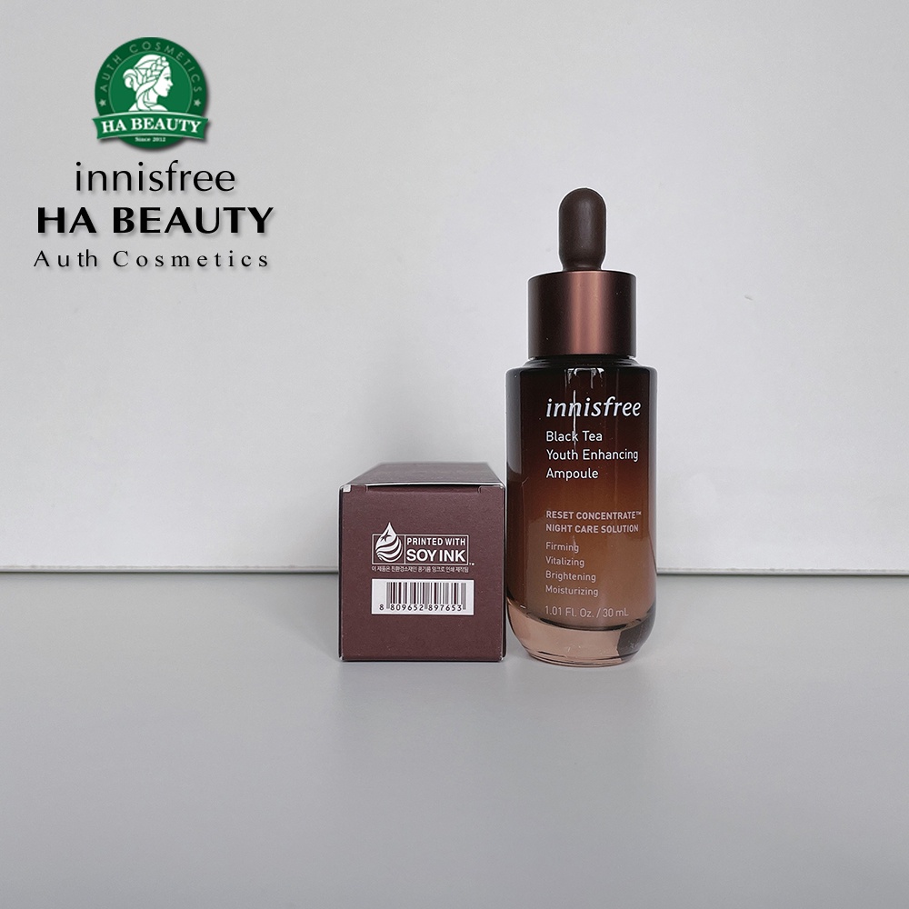 Tinh chất chống lão hóa innisfree phục hồi dưỡng sáng da trà đen Black Tea Youth Enhancing Ampoule 30 ml