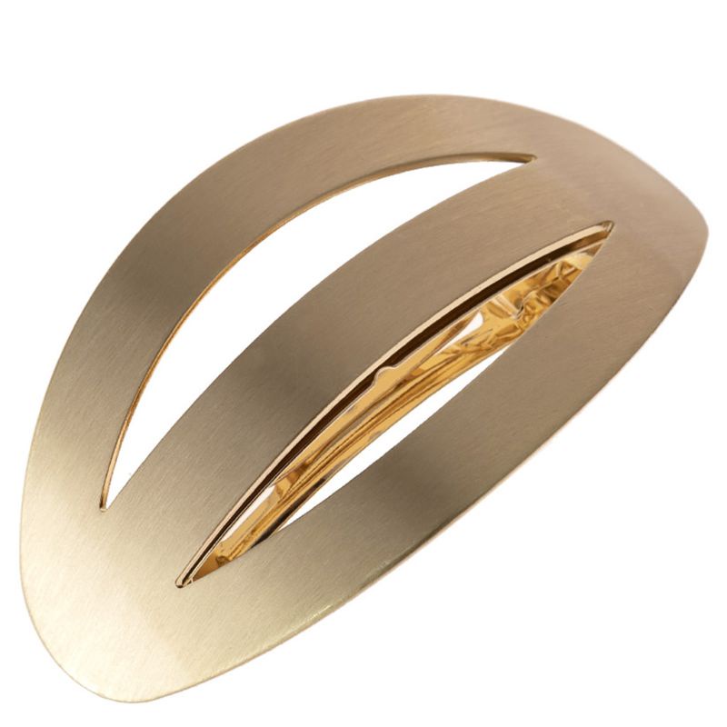 Kẹp Tóc Dạng Cong Bằng Hợp Kim Mạ Bóng Cho Nữ