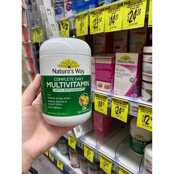 Vitamin Tổng hợp Nature’s Way Complete Daily Multivitamin 200 viên- Úc