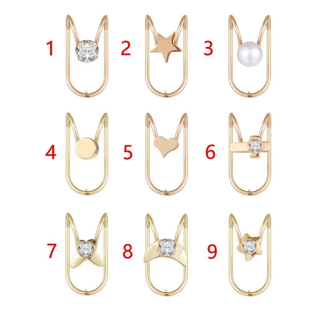 1 Cặp Khuyên Kẹp Vành Tai Không Cần Xỏ Lỗ Ket1 Thời Trang Cá Tính Cho Nữ