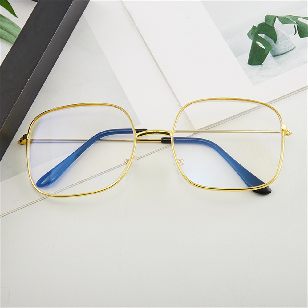 Kính Mát Gọng Kim Loại Chống Tia Uv / Ánh Sáng Xanh Phong Cách Vintage Thời Trang Cho Nữ