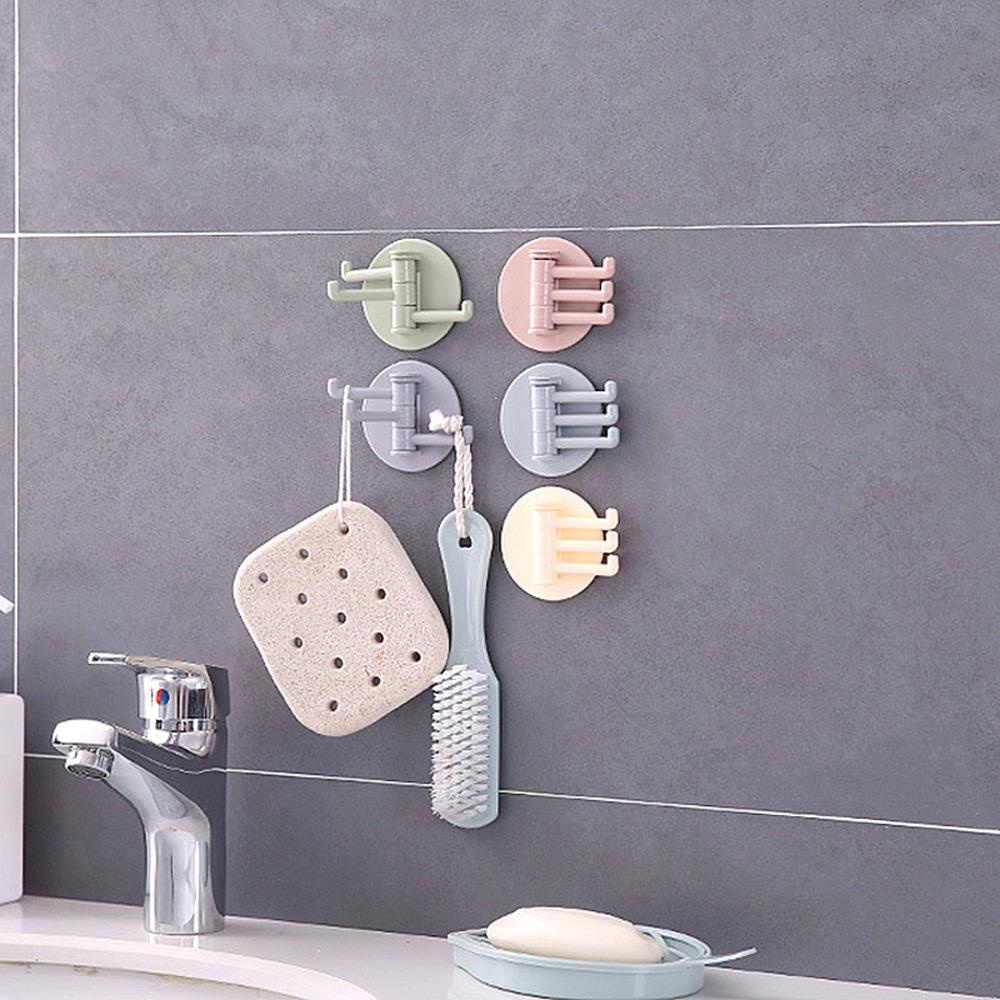 Móc Treo Chìa Khóa Gắn Tường Tự Dính Xoay Sáng Tạo Giá Đỡ