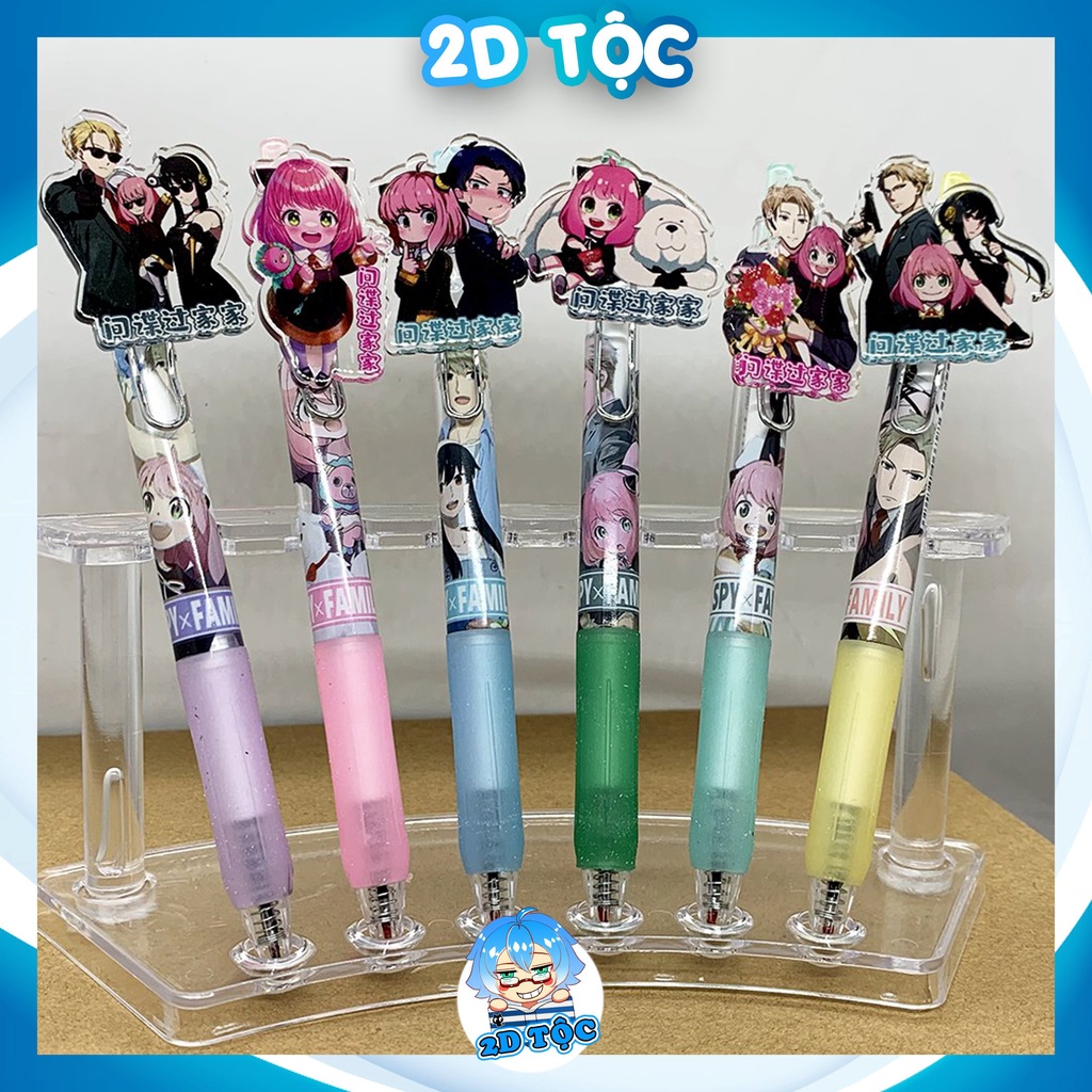 Bút Gel Anime Manga Spy x Family ngòi 0.5mm nhiều mẫu dạng bấm lò xo dành cho Wibu học sinh sinh viên - 2D Tộc Shop