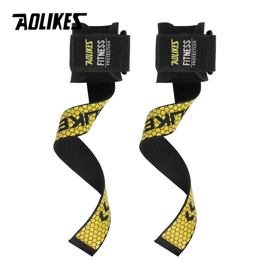 Dây Kéo Lưng Tập Gym Kết Hợp Quấn Cổ Tay Bản Cải Tiến Aolikes Lifting Straps (1 Đôi) 7633