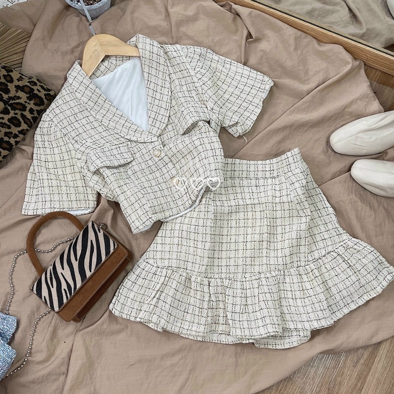 SET ÁO CROPTOP + CHÂN VÁY ĐUÔI CÁ