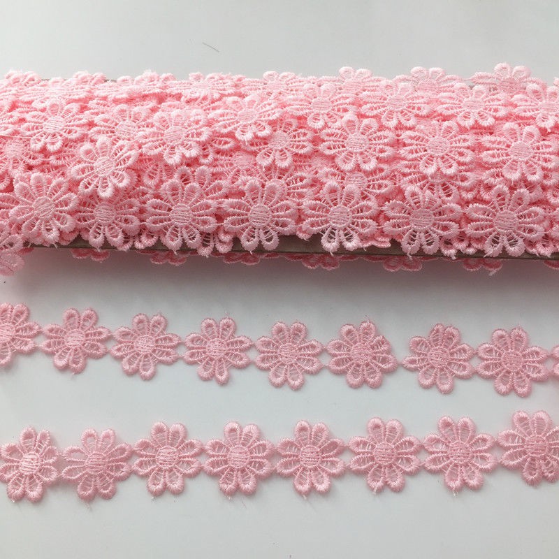 Set 2 Dây Thêu Hoa Bằng Ren Dùng Trang Trí Quần Áo / Đồ Thủ Công Tiện Dụng