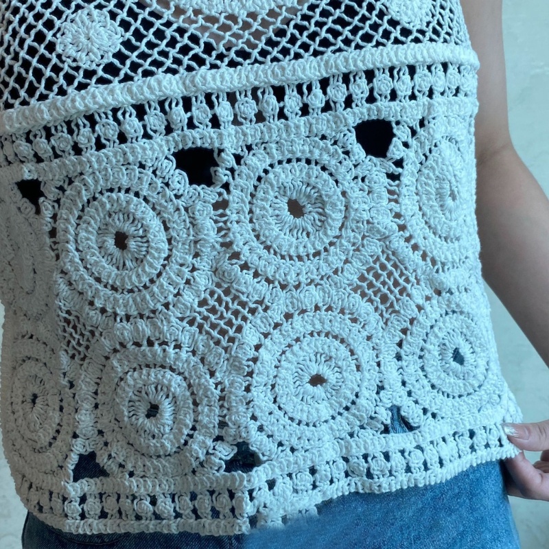 Áo Tank Top Dệt Kim Không Tay Dáng Rộng Thời Trang Cho Nữ