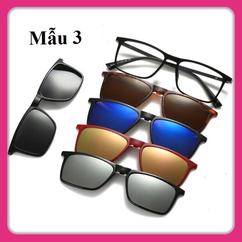 HCM mắt Kính 6 in 1 đa năng kính râm cận - kính Unisex kính 5 in 1