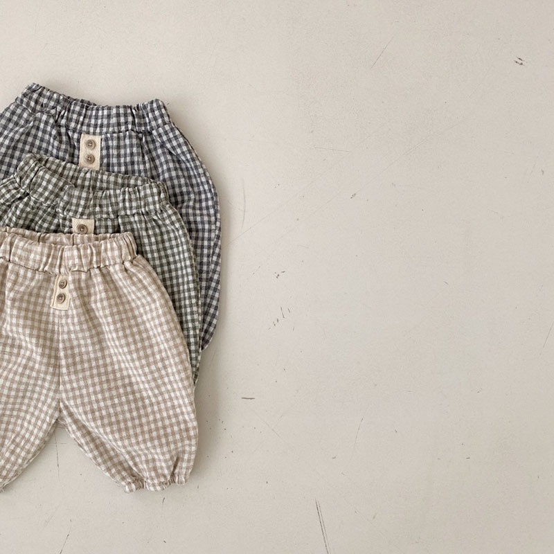 Mùa Hè Mới Trẻ Em Unisex Quần Kẻ Sọc Giản Dị