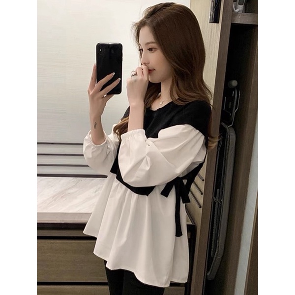 Áo bầu thu đông công sở thời trang style Hàn Quốc( kèm ảnh thật và video)