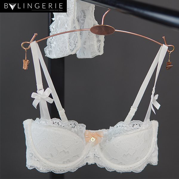 Bộ Đồ Lót Ren Nữ Siêu Gợi Cảm, Áo Lót Nữ Lingerie Sexy Lingerie Set Nguyên Bộ Màu Trắng | BY LINGERIE | B183
