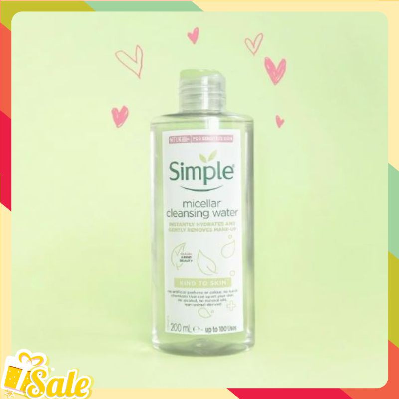 Nước Tẩy Trang Simple Micellar Cleansing Water 200ml - Làm Sạch Sâu Cho Mọi Loại Da | WebRaoVat - webraovat.net.vn