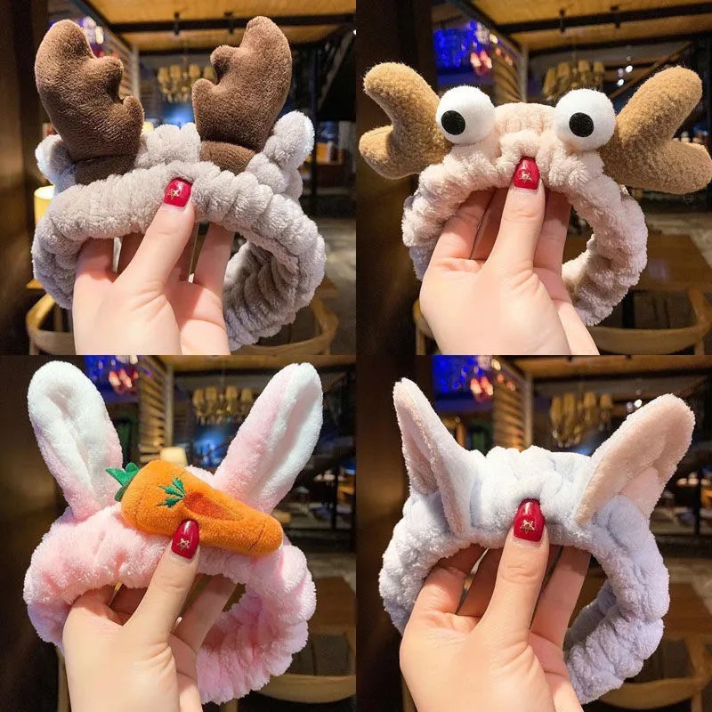 Băng Đô Co Giãn Đáng Yêu Dùng Khi Rửa Mặt/ Trang Điểm