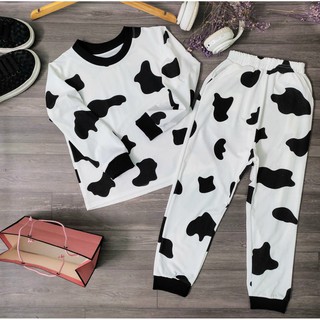 Set Bộ họa tiết bò sữa dễ thương cho bé # SUNITEE