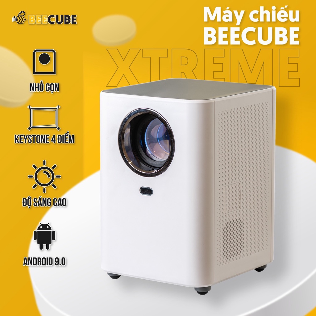 Máy Chiếu Mini Beecube Xtreme Chiếu Độ Phân Giải Full HD- Hỗ Trợ Đầu Vào 4K- Bảo Hành Chính Hãng 12 Tháng