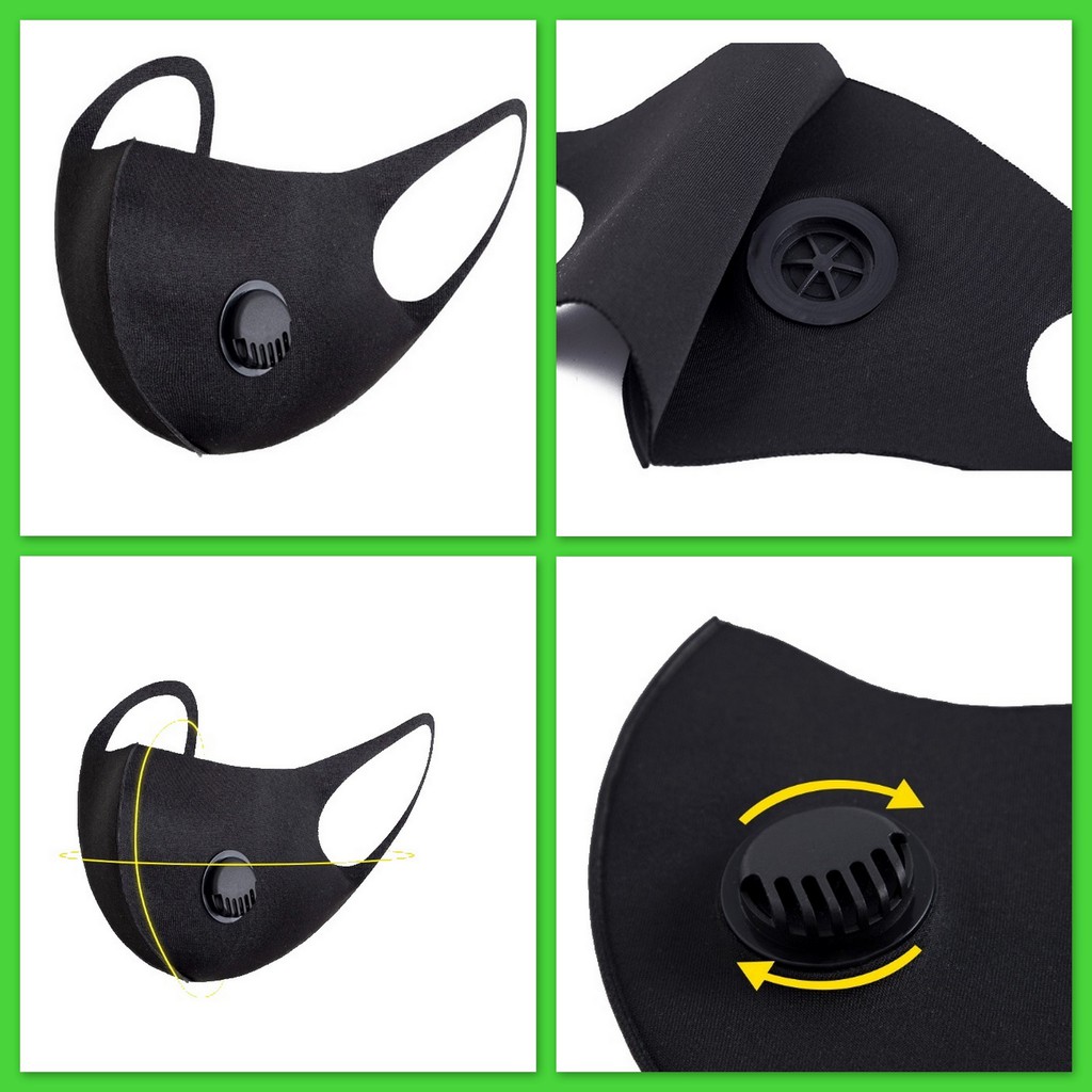 Khẩu trang vải tích hợp van thở thoáng mát ,đẹp , kháng khuẩn, chống bụi mịn, giặt được | BigBuy360 - bigbuy360.vn