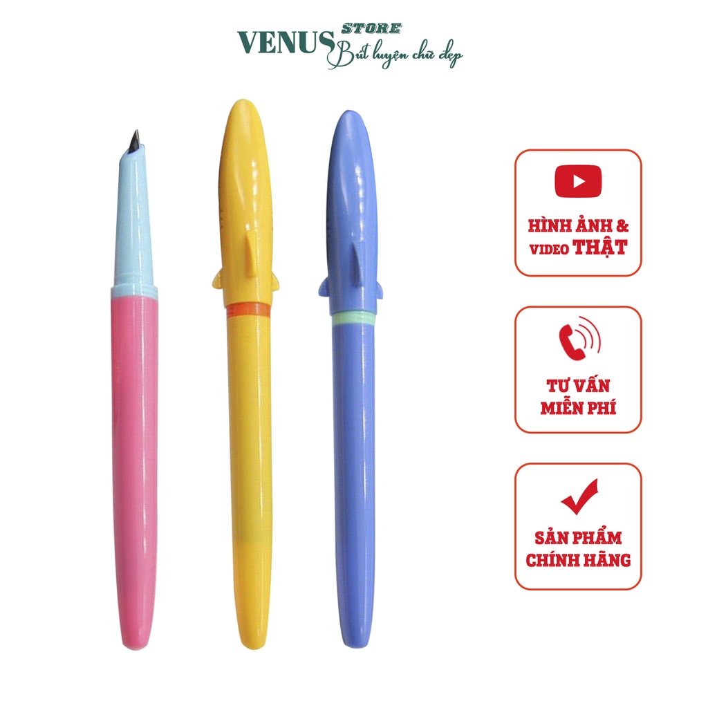 BÚT MÁY CÁ MẬP 060 NGÒI KIM TINH – BÚT LUYỆN CHỮ NÉT SIÊU NHỎ - NGÒI KIM ÊM TRƠN, THANH ĐẬM NHẸ PHÙ HỢP BÉ LỚP 1, LỚP 2