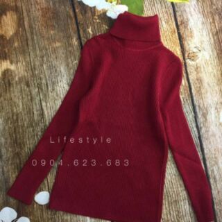 ÁO LEN CỔ LỌ, CỔ 3P