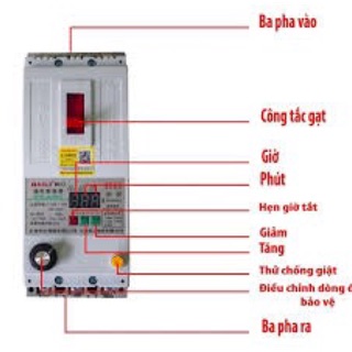 Aptomat Baili - chống mất pha, chống giật