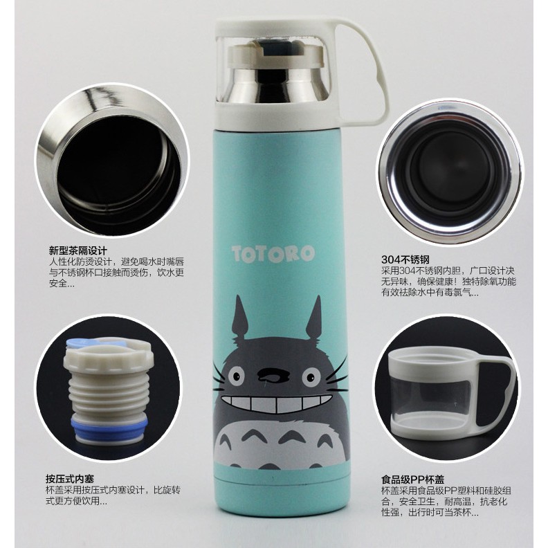 BÌNH GIỮ NHIỆT THÉP KHÔNG GỈ TOTORO 500ML