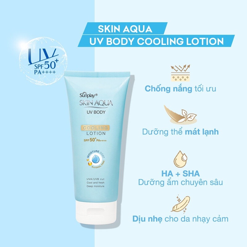 Kem Chống Nắng Dưỡng Thể Sunplay Skin Aqua UV Body Lotion SPF 50+ PA++++ 150g Hasaki Sản Phẩm Chính Hãng
