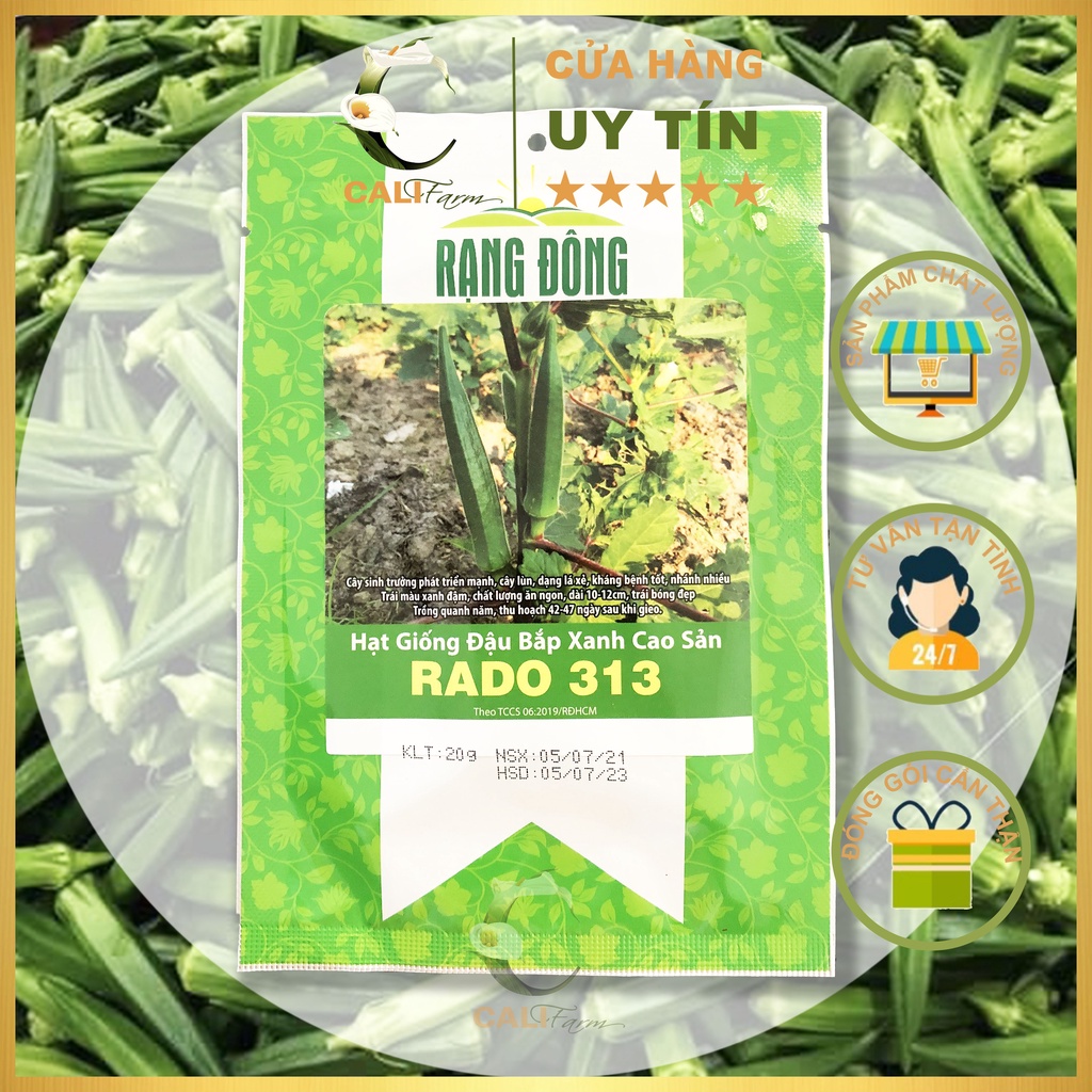Hạt Giống Đậu Bắp Xanh Cao Sản Rado 313 gói 20gr