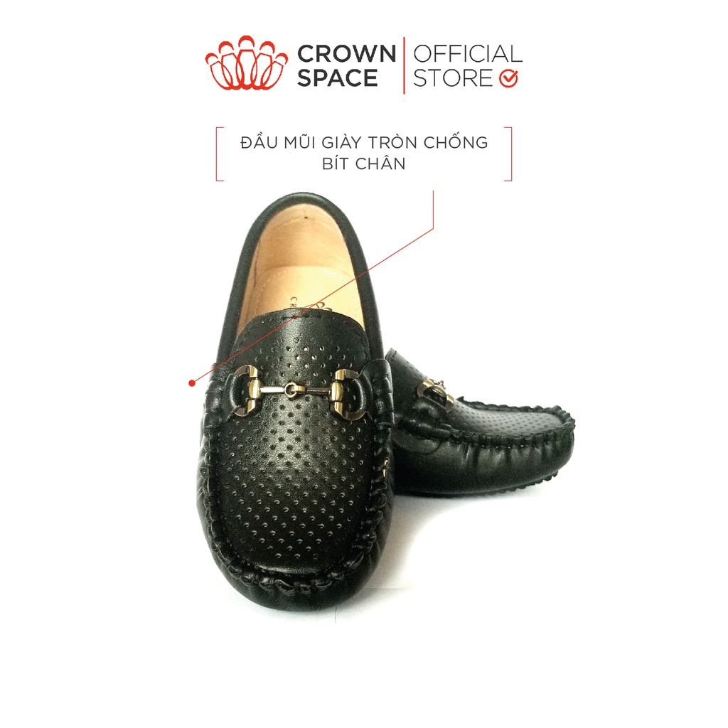 Giày Lười Loafer Bé Trai Đẹp Crown Space George Louis Moccasin Trẻ em Nam Cao Cấp CRUK439