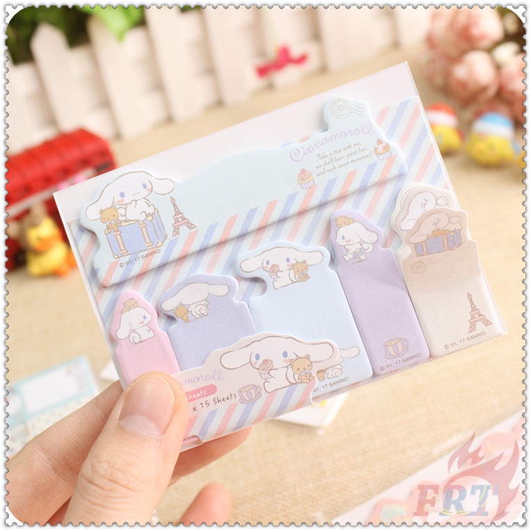 90 Tờ✿ Ghi Chú Dính Chỉ Số Sanrio Q-1 ✿ Nhãn Dán Ghi Chú Đánh Dấu Trang Sách Hình Kitty / Melody / Gudetama / Little Star / Pom Pom Purin / Cinnamonr