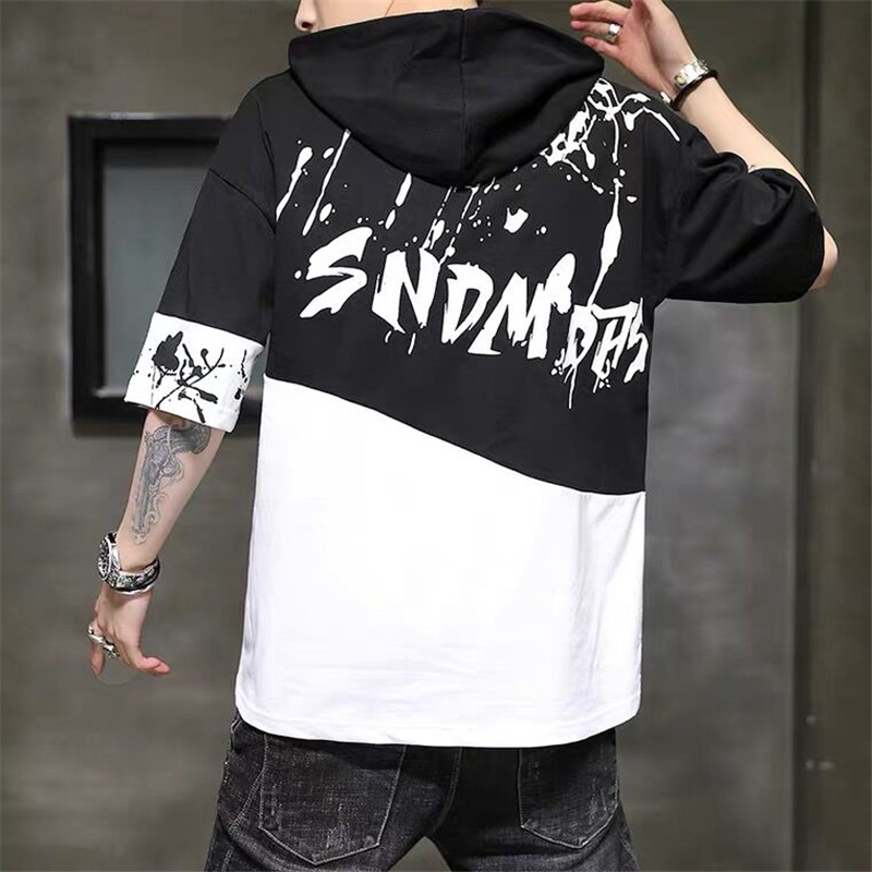 Áo Hoodie Tay Ngắn Thời Trang Phong Cách Hàn Quốc Cho Nam Size M-3Xl | BigBuy360 - bigbuy360.vn