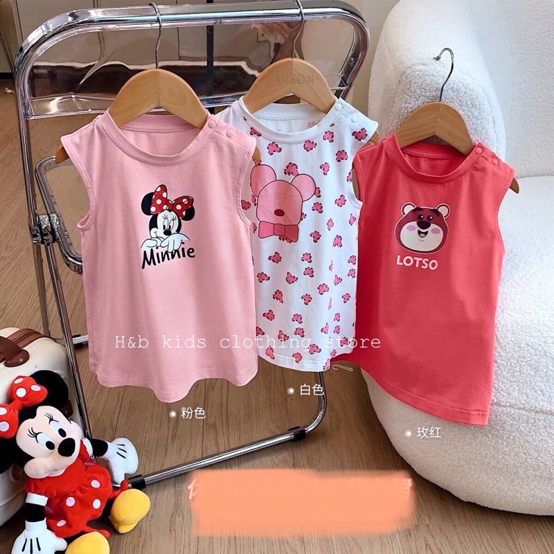 Váy cộc tay bé gái, đầm bé gái siêu dễ thương chất cotton mềm thoáng mát