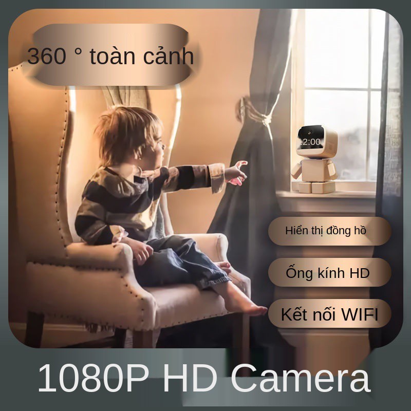 Màn hình camera thông minh, giám sát gia đình, điện thoại di động, wifi không dây từ xa, robot nhỏ độ nét cao