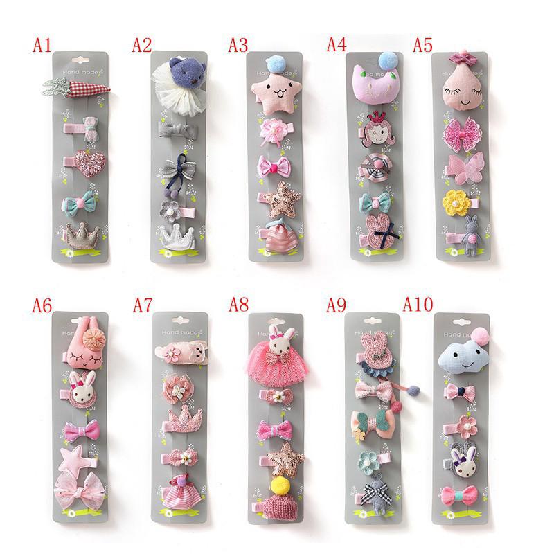 Set 5 kẹp tóc dễ thương cho bé gái