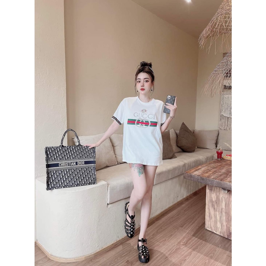ÁO THUN NỮ CỔ TRÒN HỌA TIẾT GC ĐẸP, ÁO PHÔNG NỮ CHẤT COTTON FORM ĐẸP (có bigsize)