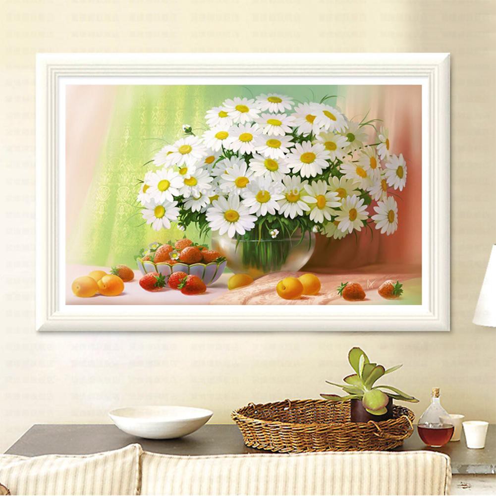 Tranh đính đá kim cương tự làm hình hoa xinh xắn dùng để trang trí nội thất | BigBuy360 - bigbuy360.vn