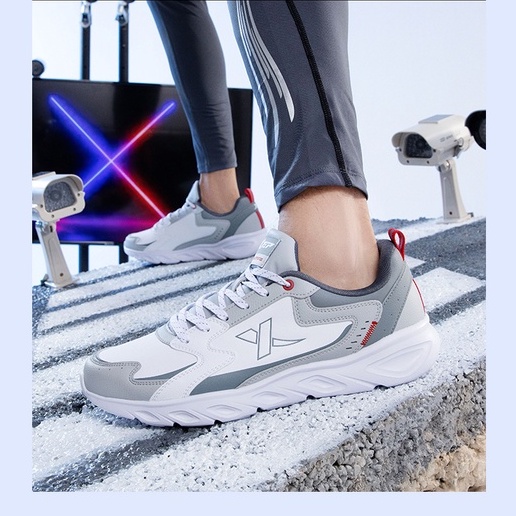 Giày Thể Thao Da Lót Đệm Mềm Mại Thoáng Khí Chống Sốc Thời Trang Nam