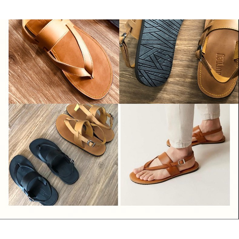 sandal da nam nữ quai kẹp basic