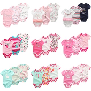 Bộ 3 mảnh áo liền quần cho bé bông body bé gái body chip bé gái đồ bé gái sơ sinh 0 12 tháng