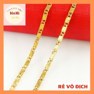 RẺ VÔ ĐỊCH Dây chuyền nam titan det , nữ mạ vàng 24k - ITALY