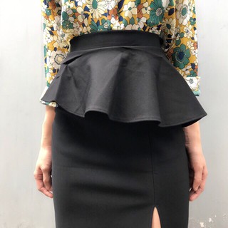 (Eo từ 60-78cm) CHÂN VÁY PEPLUM XẺ TRƯỚC FREESIZE