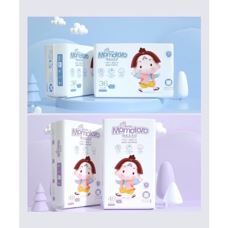 Tã/bỉm quần Momotaro S56/M46/L42/Xl39