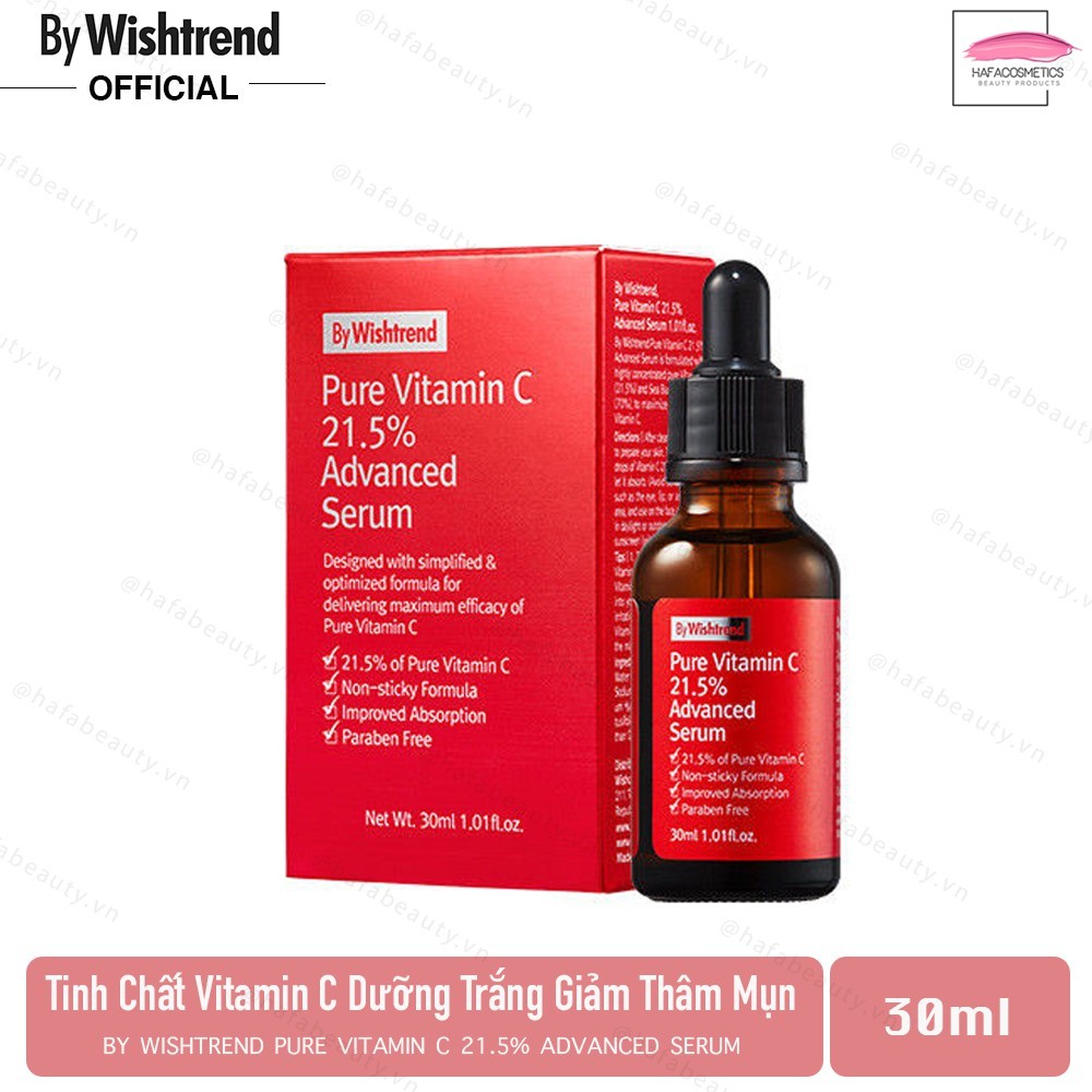 Tinh Chất Vitamin C giảm thâm sáng da By Wishtrend Pure Vitamin C 21.5 Advanced Serum