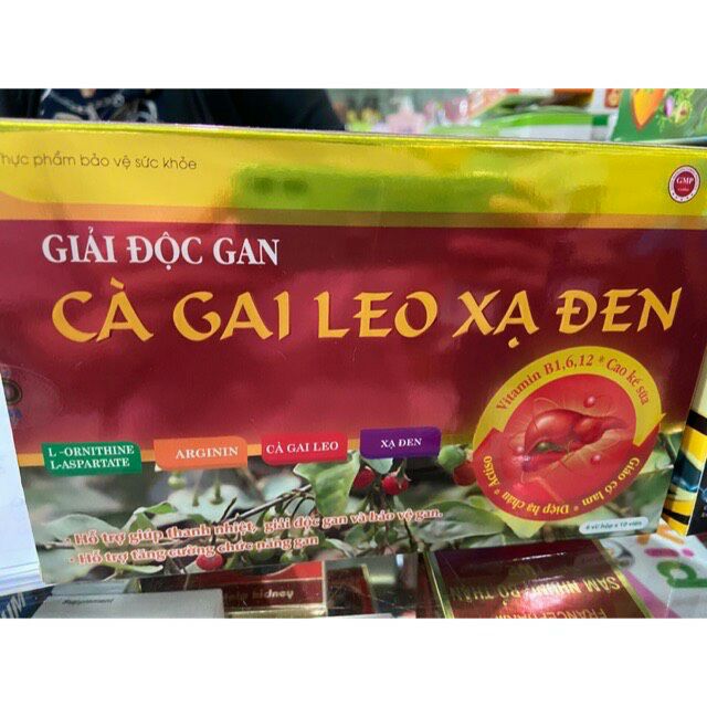 Viên bổ gan Cà gai leo xạ đen - Vàng (hộp 60 viên)