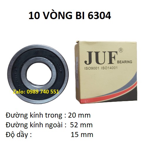 10 Vòng bi 6304 JUF