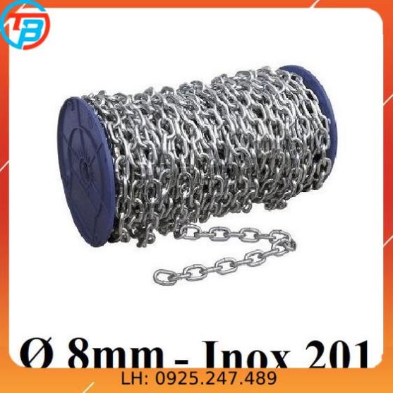 Dây xích INOX 201 [ Phi 8mm ] CÁP THÉP Thái Bình VinàN