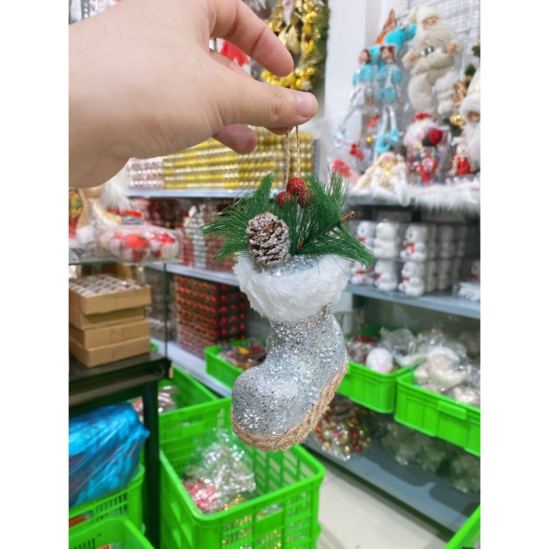 Giày Kim Sa Treo Cây Thông Trang Trí Noel - Hàng Chuẩn Đẹp