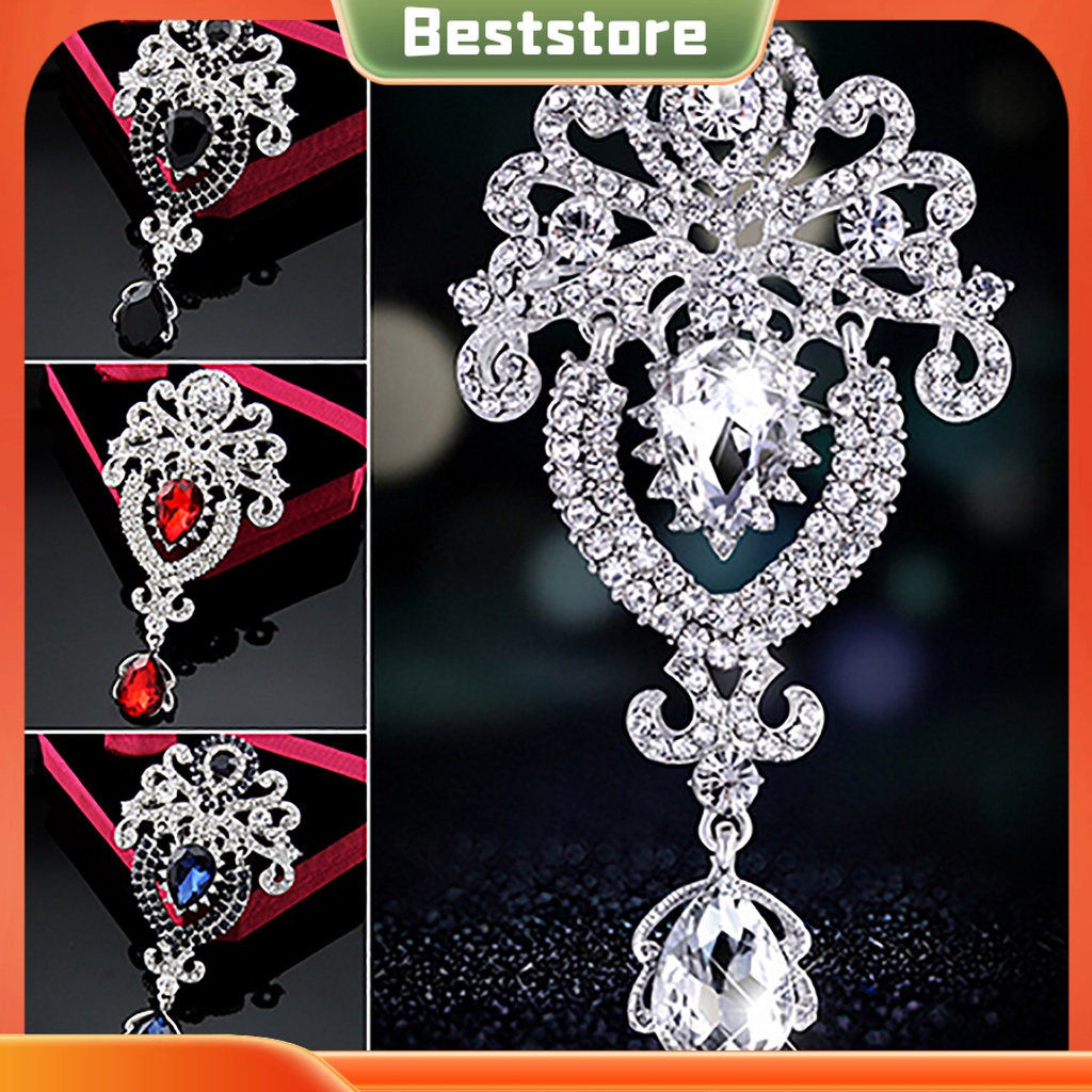 Ghim Cài Áo Hình Vương Miện Đính Đá Thời Trang Cho Nữ Bsm1