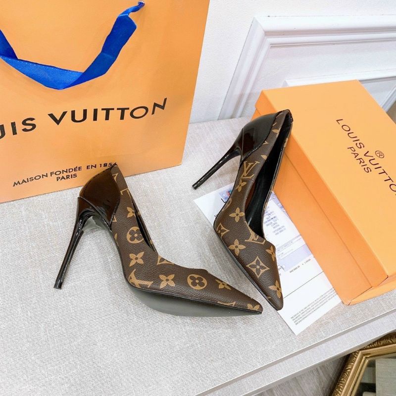 h Giày Cao Gót 10p l.v Da Mềm Êm Gót Bóng Fullbox Bill Túi Hãng Cao Cấp